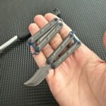 Mini-Butterfly-Messer, Mini-Balisong, bungsmesser aus rostfreiem Stahl, Schlsselscharfes Obstmesser