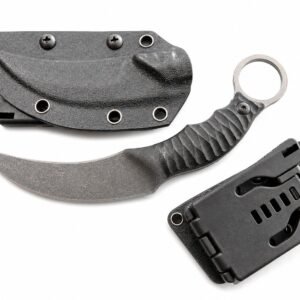 Karambit-Messer, G10-Griff, Klauenmesser mit Kydexscheide, tragbares Edc-Messer, silberfarben