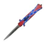 9-Zoll-italienisches Stiletto-Messer – OTF-Automatik (Flaggengriff)