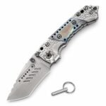 Miller Bros. T1 Schweres Klappmesser mit blauem Griff