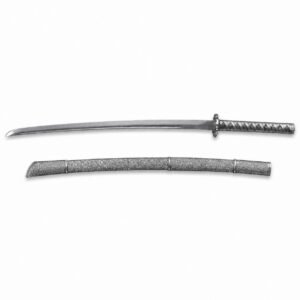 Silbernes Drachenkriegermesser mit fester Klinge