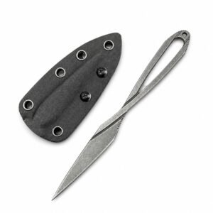 Messer mit feststehender Klinge und dreieckigen Stacheln