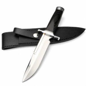 Gilsy Ben hat ein kleines Zahnstochermesser mit fester Klinge und Goldrücken