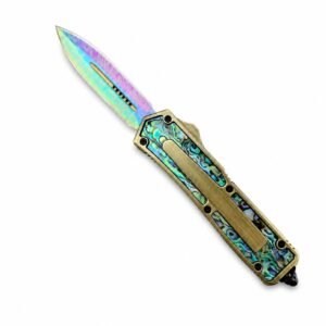 Farbiges Titan-Baobei-Skarabäus-zweischneidiges OTF-OTF-Messer
